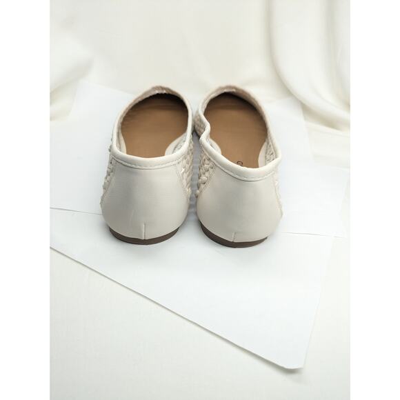 Lucky Brand Eyelet Flats Women 8 White Eisadora Coquette Cottage First Communion - Picture 6 of 8